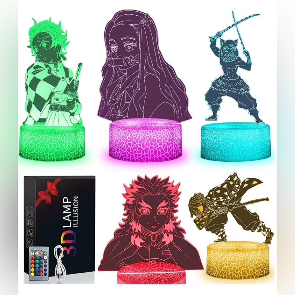 Demon Slayer 3D Illusion Anime LED Night Light by OMGGMO